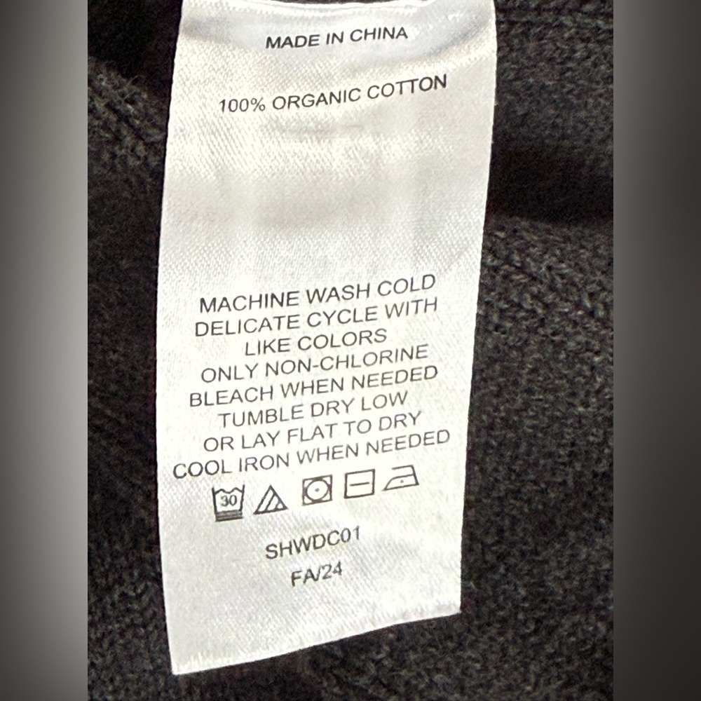 QUINCE || 100% Organic Cotton Charcoal Cropped Cardigan. Sz. S - Picture 11 of 15